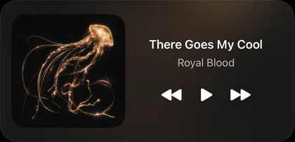 HomePad now playing widget with album art and transport controls
