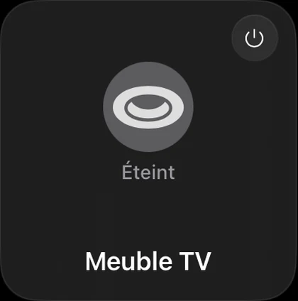 TV unit plug tile, switched off